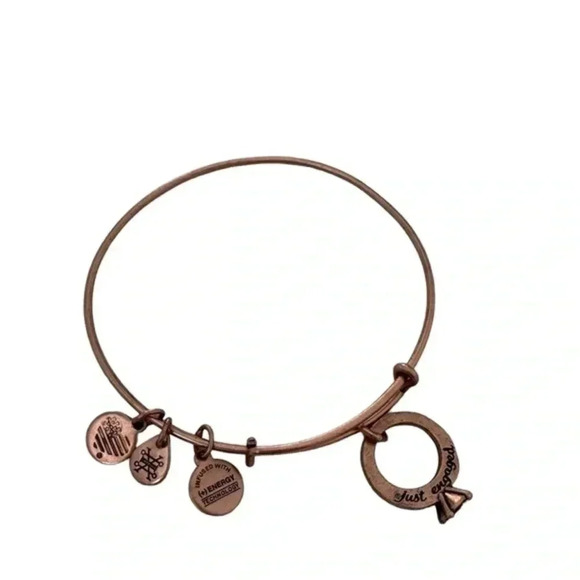 Alex and Ani Women's Just Engaged Bangle Bracelet, Rafaelian Antique Rose - Picture 1 of 4